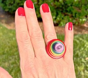 DIY Button Ring Fashion Jewelry