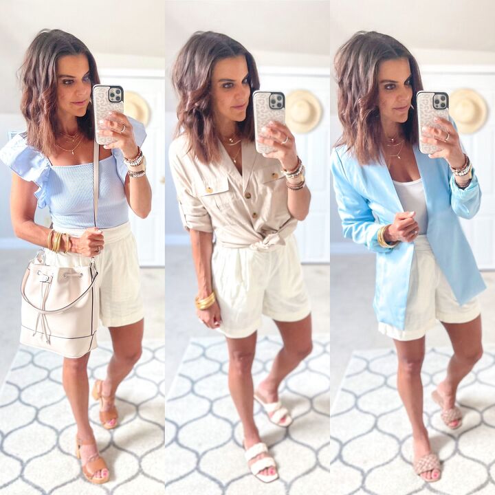 how to style linen shorts for summer