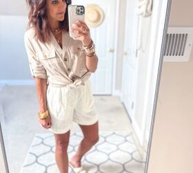 how to style linen shorts for summer