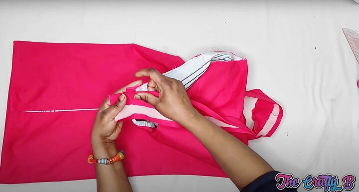 how to sew a pencil skirt with lining a zipper step by step, Placing the waistband