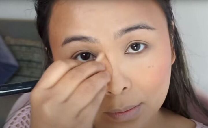date night makeup how to create a soft glamorous look for a date, Contouring the sides of the nose