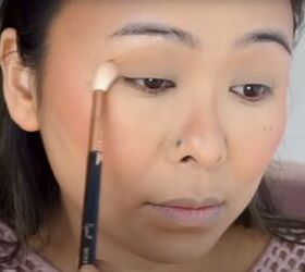date night makeup how to create a soft glamorous look for a date, Applying the same bronze shade to the eyelids