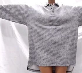 how to make a diy cardigan tube top mini skirt set from a sweater, Oversized sweater before the DIY