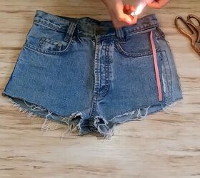 Lace shorts diy top