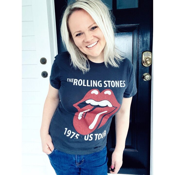 rounding up my favorite graphic tees for a trendy look, Classic Rolling Stones graphic tee