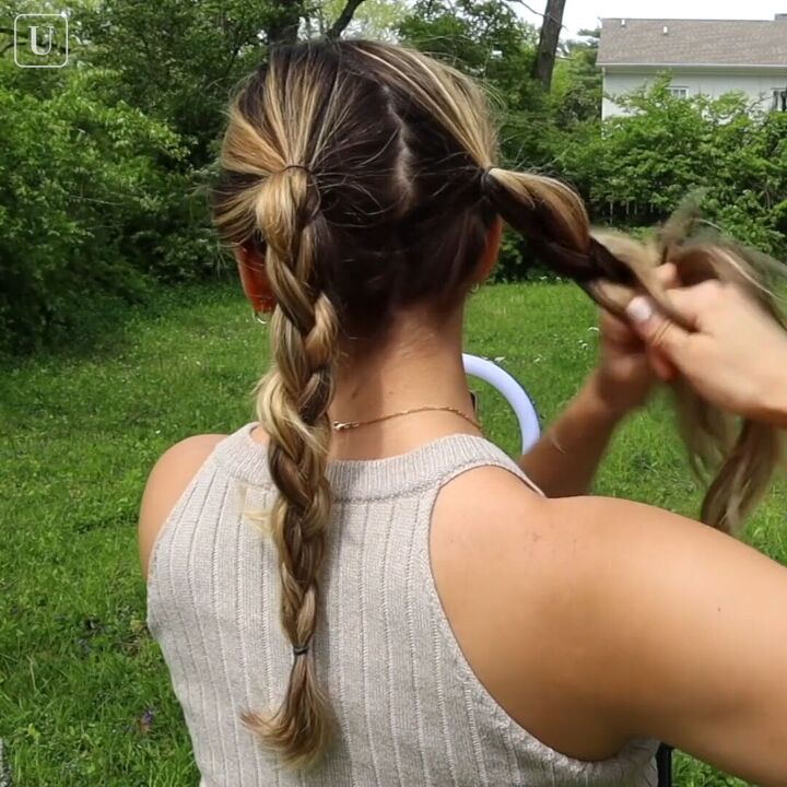 4 easy braided updos to keep your hair out of your face this summer, Braiding hair