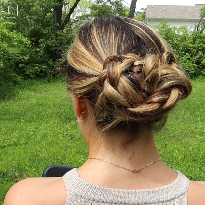 4 easy braided updos to keep your hair out of your face this summer, Braided updo