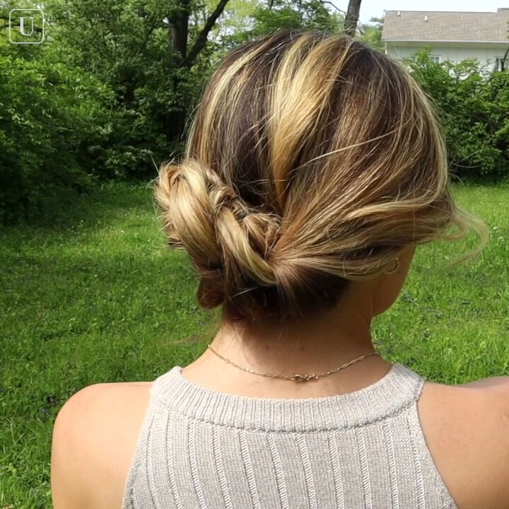 4 easy braided updos to keep your hair out of your face this summer, Easy braided updo
