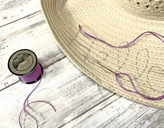diy embroidered sun hat for summer