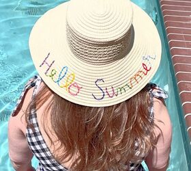DIY Embroidered Sun Hat for Summer