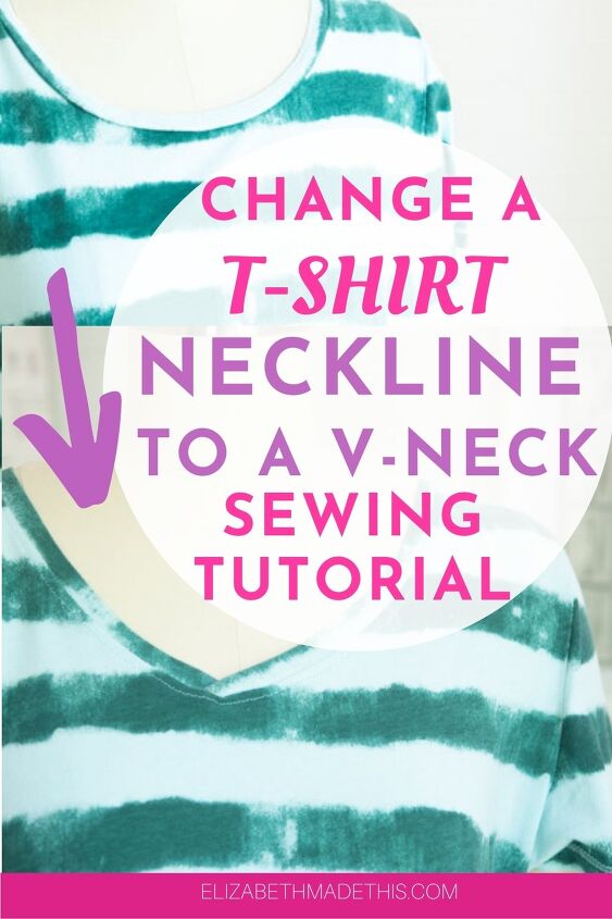 how to alter a shirt neckline diy v neck t shirt