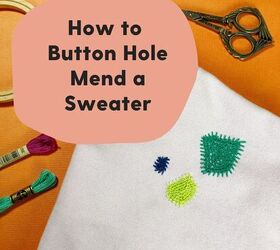 how to button hole mend a sweater