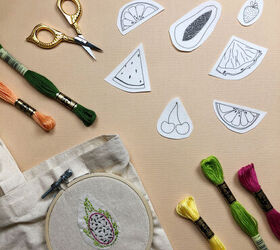 how to create an embroidered grocery tote bag
