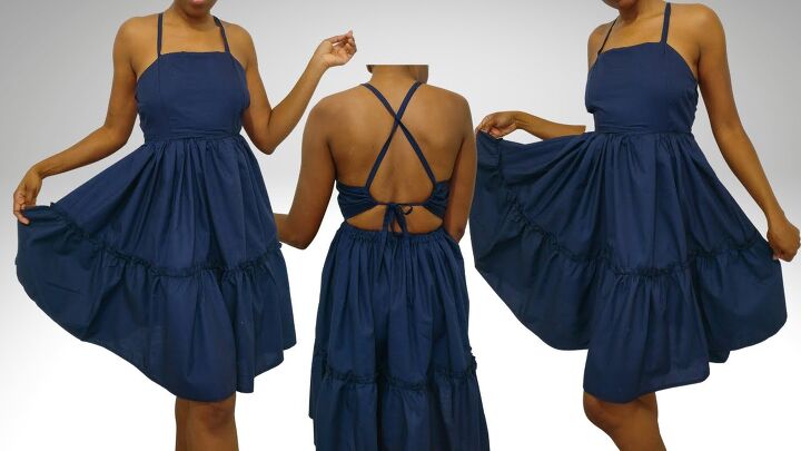 how to make a cute diy backless dress that s perfect for summer, DIY backless dress