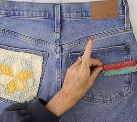 How to Make Cute Patchwork Jeans Out of Old Fabric Scraps | Upstyle