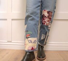 How to Make Cute Patchwork Jeans Out of Old Fabric Scraps