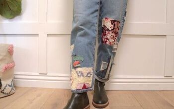 How to Make Cute Patchwork Jeans Out of Old Fabric Scraps