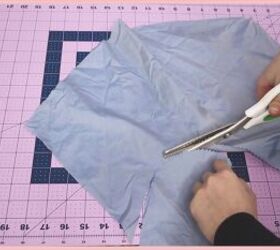 how to make a skirt out of a shirt in 7 simple steps, Cutting out the pockets