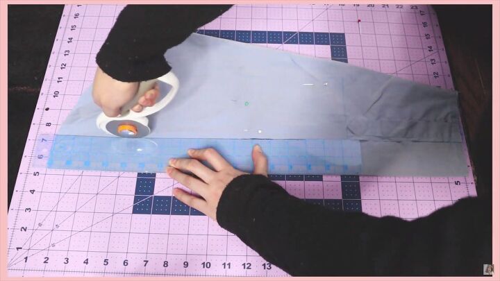 how to make a skirt out of a shirt in 7 simple steps, Cutting out the rectangles