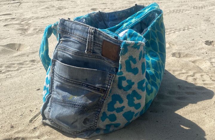 upcycled beach bag