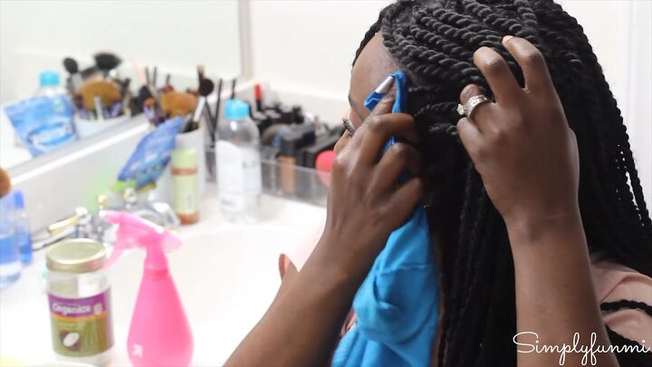 how to maintain braids twists prevent itchiness scalp buildup, Cleaning the edges