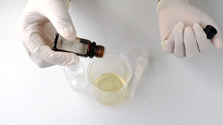 how to make an effective diy onion oil for hair growth, Adding drops of essential oil