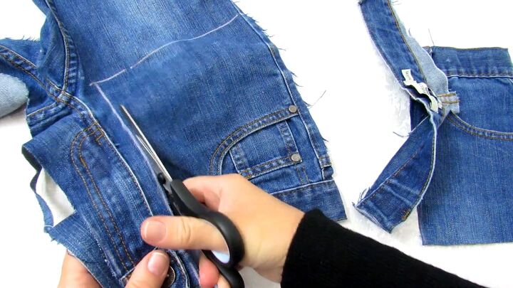 how to make a cute diy cell phone bag out of jean pockets, DIY cell phone crossbody bag