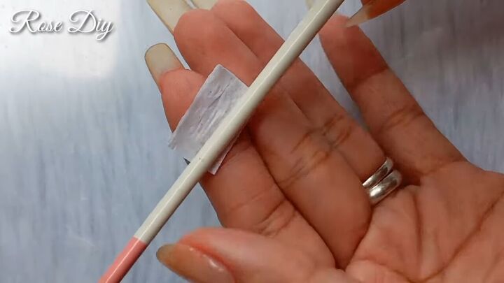 how to make fake nails with tissue paper in 5 minutes, shaping the tissue paper