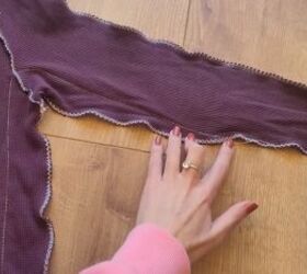 how to make your own cardigan mini dress from old men s clothes, Adjusting the sleeves