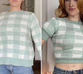 from frumpy sweater to chanel inspired top