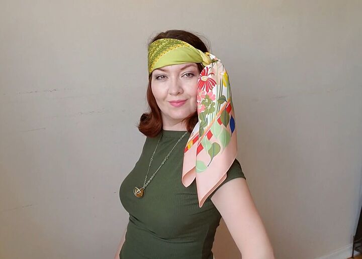 3 retro summer headscarf styles inspired by the 1960s 1970s, Vintage head scarf styles
