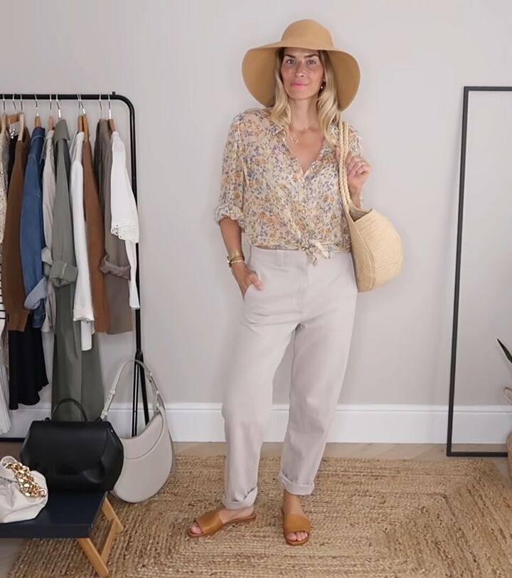 10 casual summer outfits what to wear to beat the summer heat, Wearing a summer hat