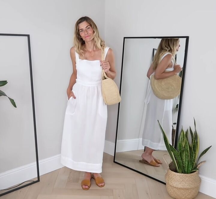 the best way to plan pack summer vacation outfits, White maxi length summer dress