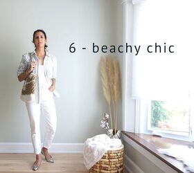 21 cute outfits with white jeans for this summer beyond, Beachy all white jeans outfit