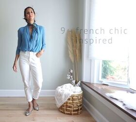 21 cute outfits with white jeans for this summer beyond, French inspired white jeans outfit