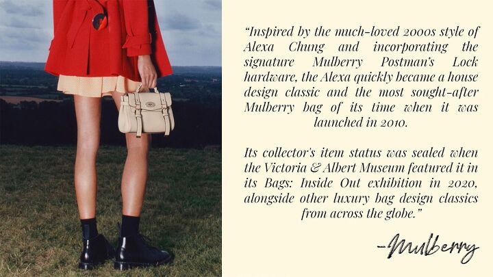 how to emulate alexa chung s style fashion tips outfit ideas, The Alexa bag by Mulberry