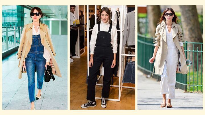 how to emulate alexa chung s style fashion tips outfit ideas, Alexa Chung wearing overalls