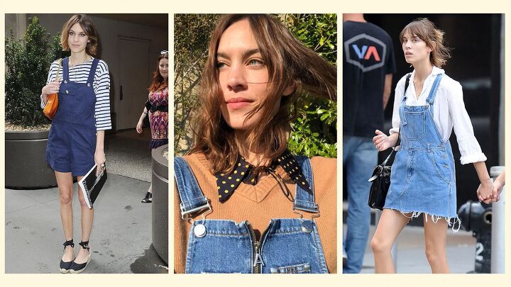 how to emulate alexa chung s style fashion tips outfit ideas, Alexa Chung overall outfits