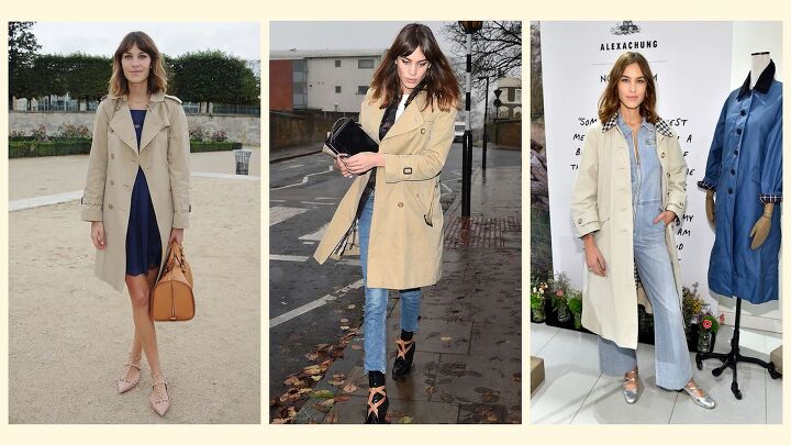 how to emulate alexa chung s style fashion tips outfit ideas, Alexa Chung wearing a trench coat