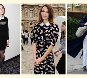how to emulate alexa chung s style fashion tips outfit ideas, Alexa Chung wearing a white collar