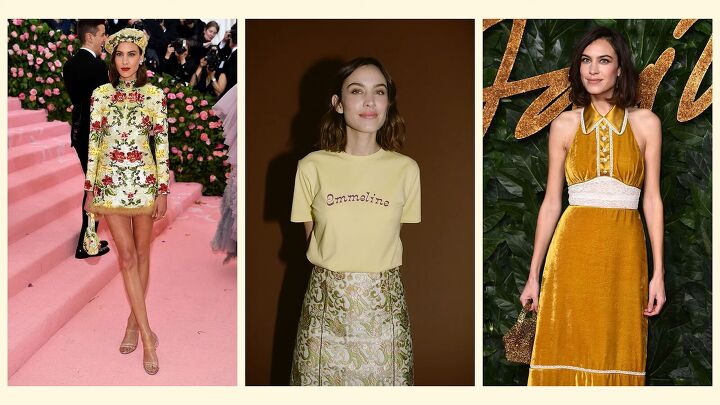 how to emulate alexa chung s style fashion tips outfit ideas, Yellow Alexa Chung outfits