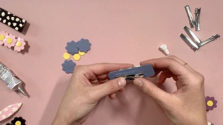 how to make polymer clay hair accessories flower barrettes