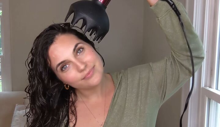 how to fix flat curly hair 11 tips for achieving more volume, Using a diffuser on curly hair