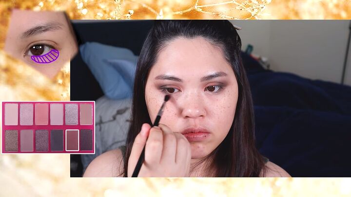 how to do your makeup to look like the glow look filter on tiktok, Using the transition shade to blend