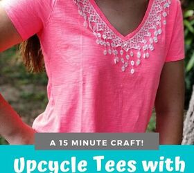 Quick and Easy No-Sew Lace Trim T-Shirt