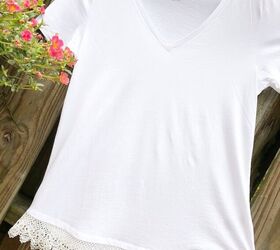 quick and easy no sew lace trim t shirt