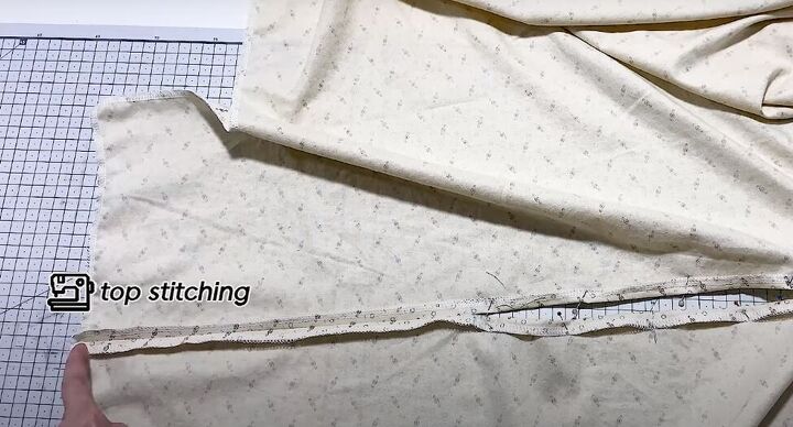how to sew a cute boat neck dress without using a pattern, Topstitching the shoulder seam allowance