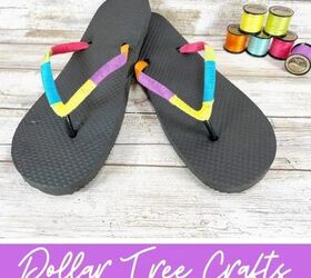 how to upcycle dollar tree flip flops with embroidery floss