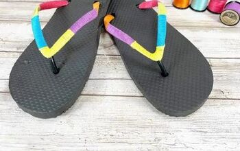 How to Upcycle Dollar Tree Flip Flops With Embroidery Floss