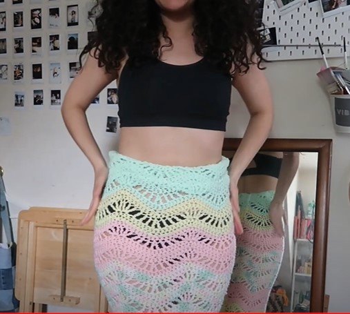 how to make a cute diy beach skirt out of an old crochet blanket, DIY beach skirt